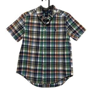 Ralph Lauren Polo Plaid Short Sleeve Button Down Shirt - Kids S (8)